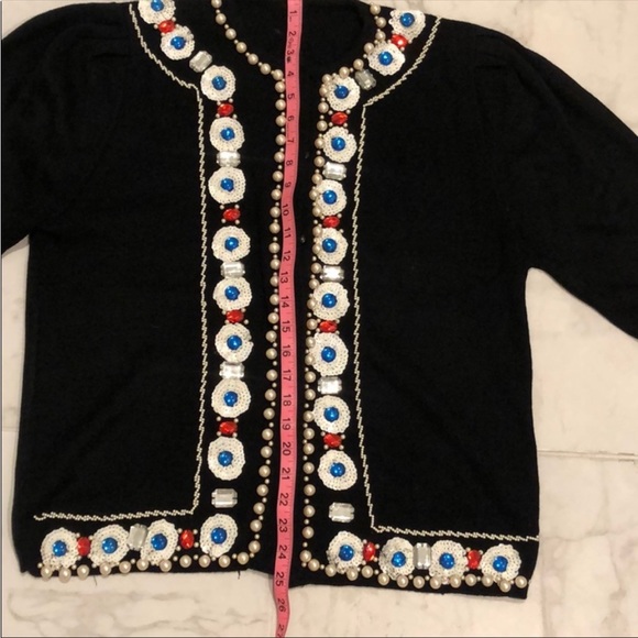 Sequin & Pearl Embellished Cardigan - Picture 4 of 7